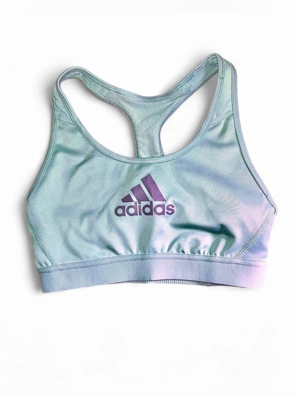 NWT Adidas Women's Teal & Purple Mesh Racerback Sports Bra Size Small